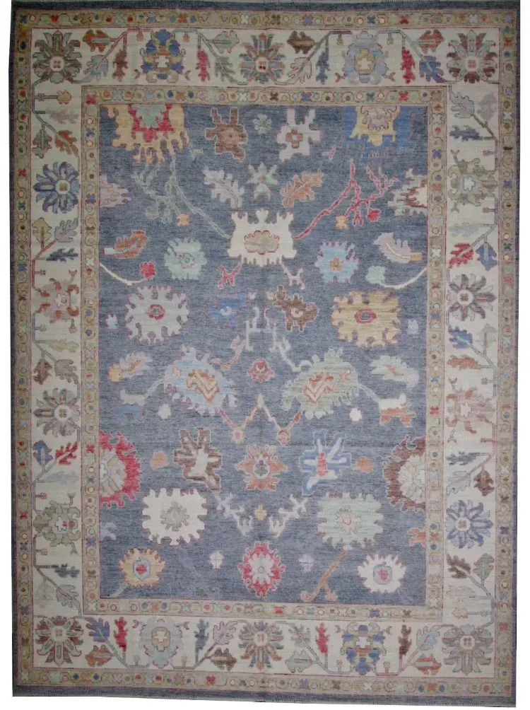 A rug with a detailed pattern on it.