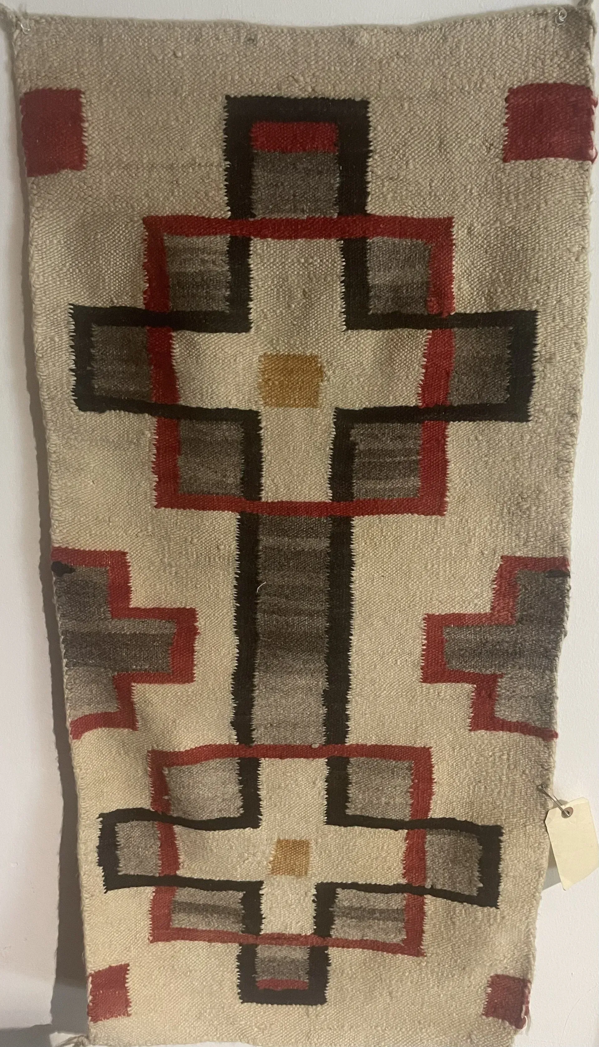 A rug with a detailed pattern on it.