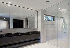 Glass mirror and enclosures