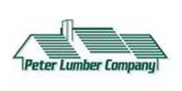 Peter Lumber Company logo: a green house silhouette with text beneath.
