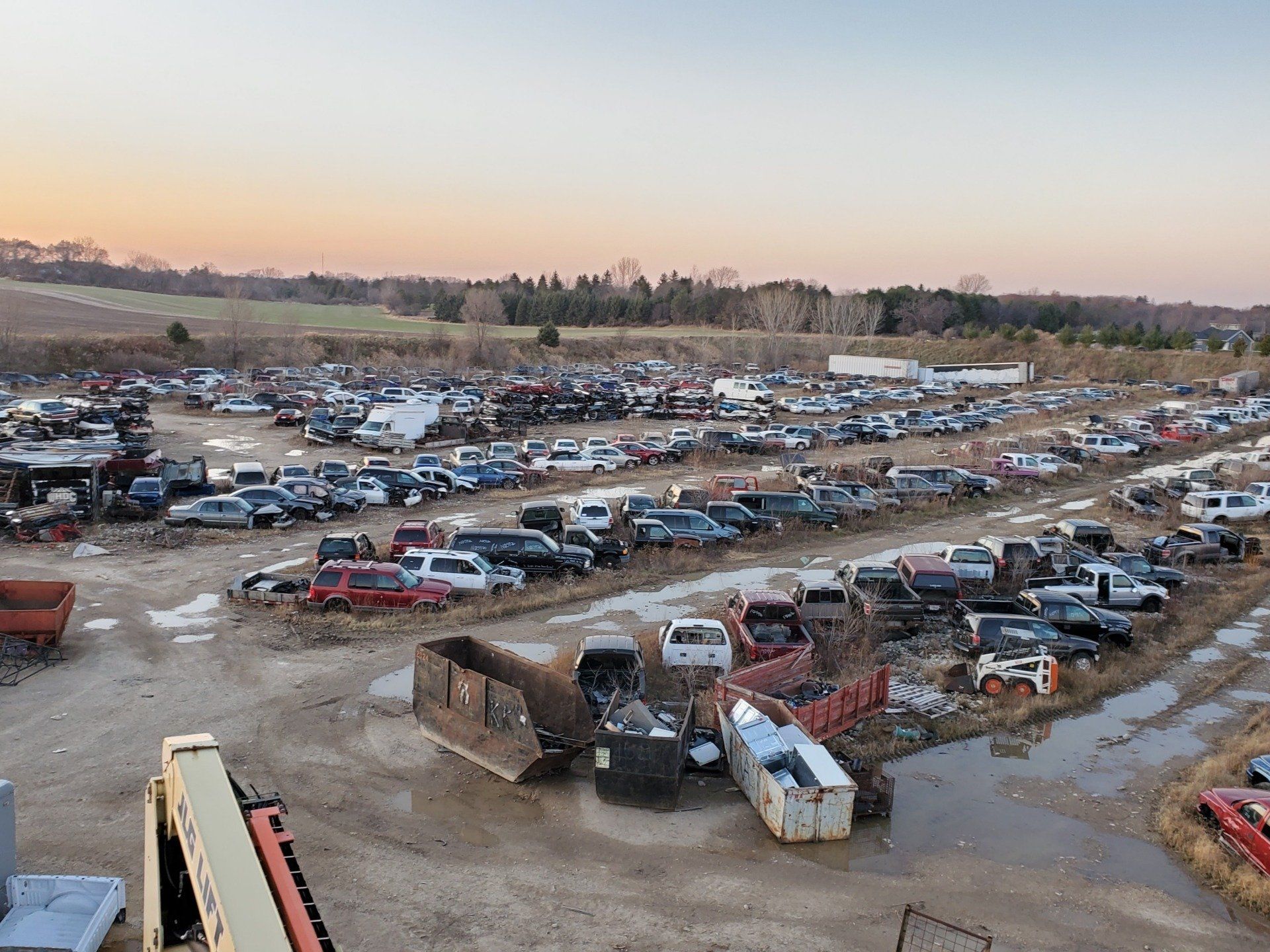 Junk cars on the yard