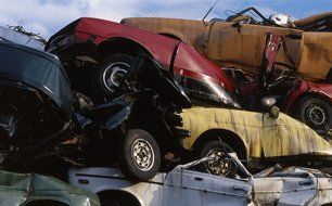 Wrecked car