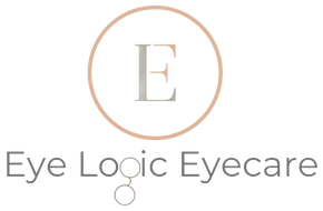 The text logo reads "EYE LOGIC" in a bold, sans-serif font, with "EYECARE" written in smaller, spaced letters below it.