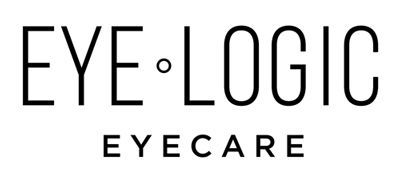 The text logo reads "EYE LOGIC" in a bold, sans-serif font, with "EYECARE" written in smaller, spaced letters below it.