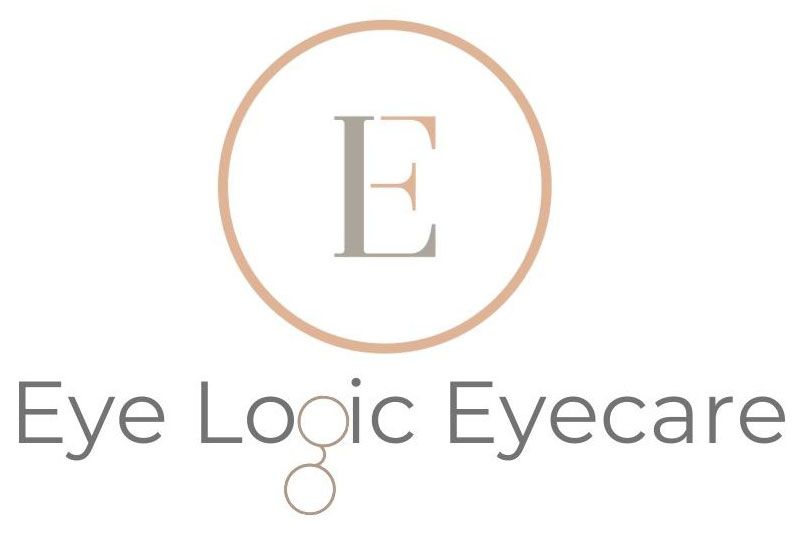The text logo reads "EYE LOGIC" in a bold, sans-serif font, with "EYECARE" written in smaller, spaced letters below it.