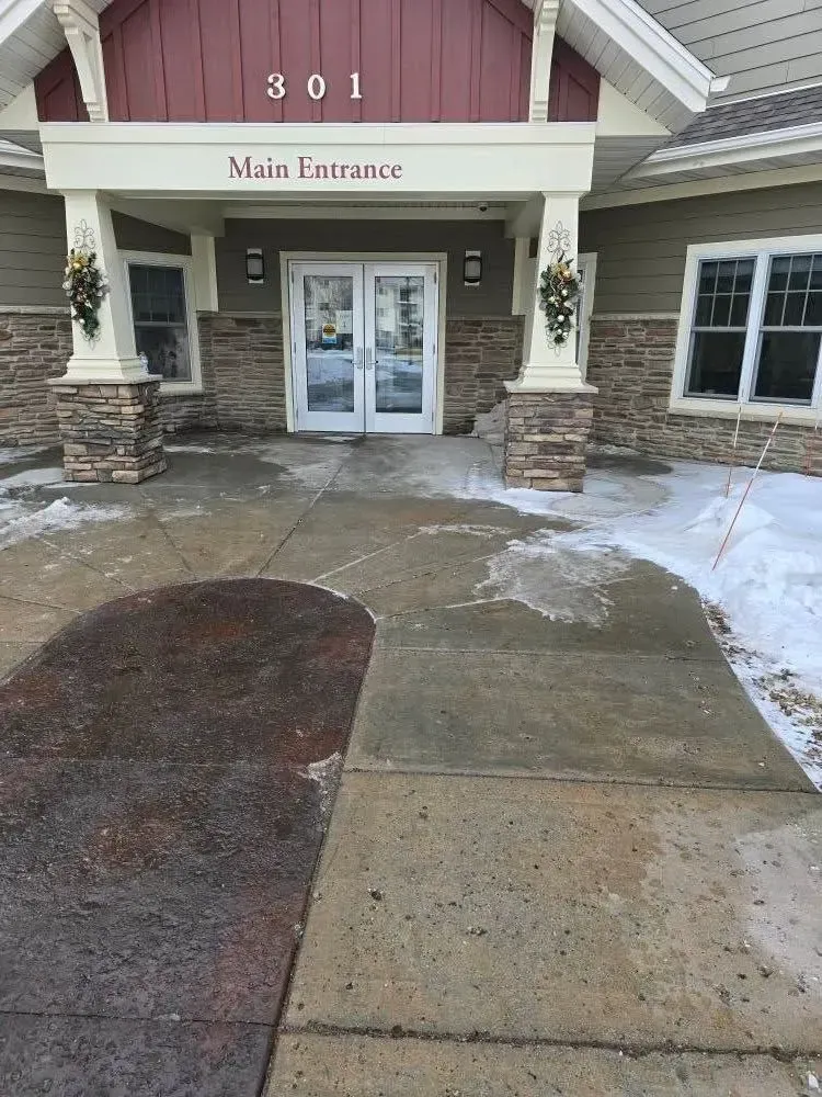 Entrance to building with 