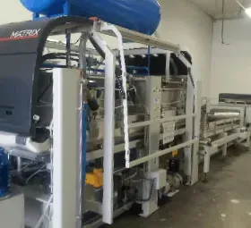 A large machine with the word matrix on it