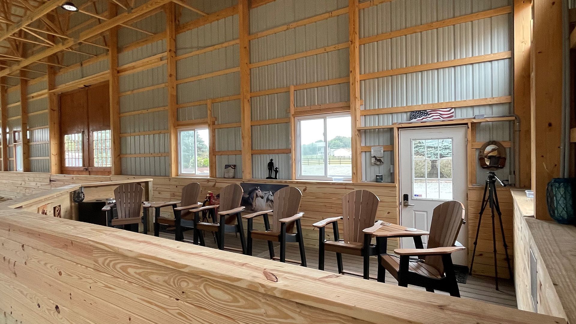 Riding arena's spectator's area