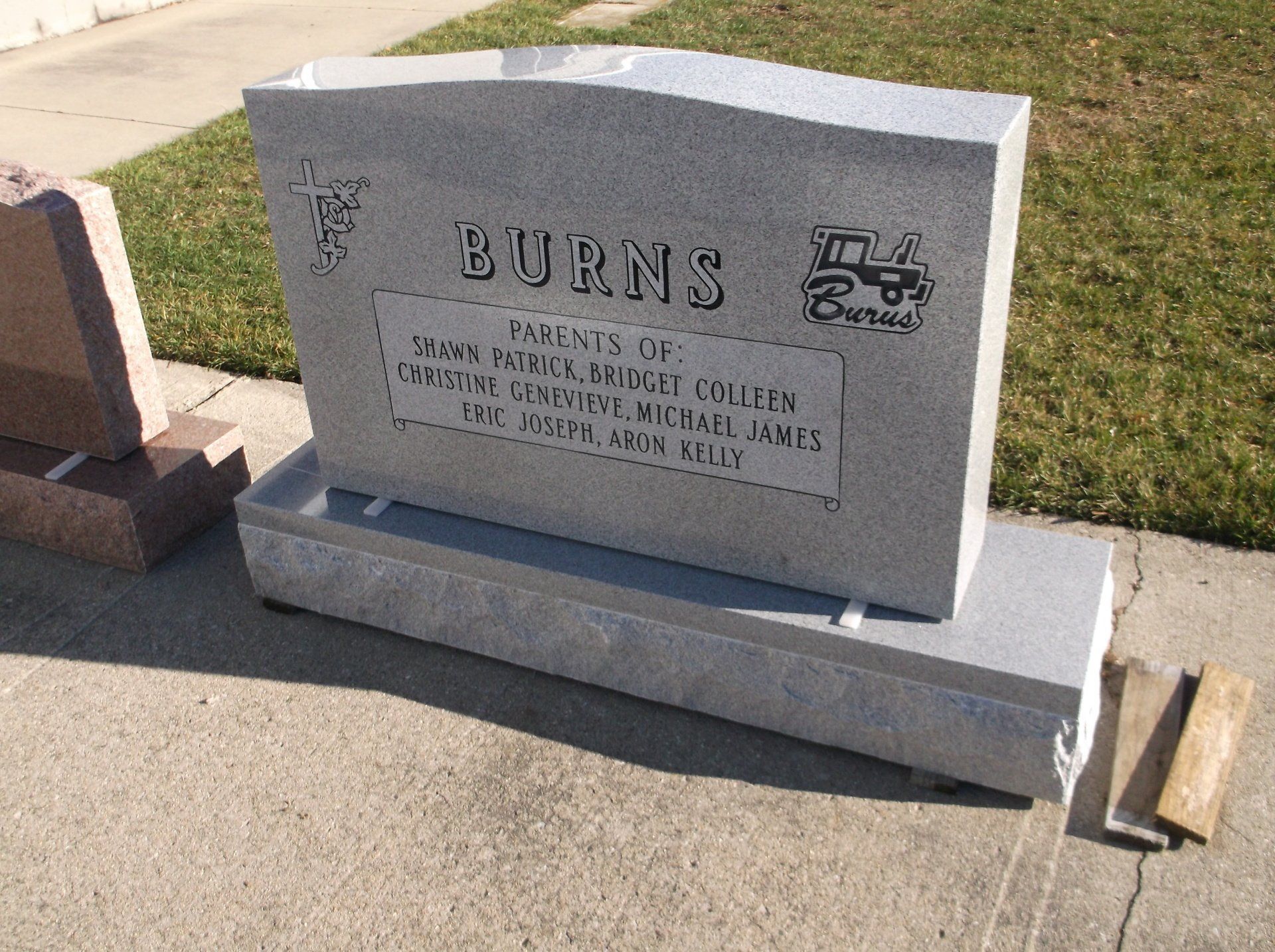 Custom headstone