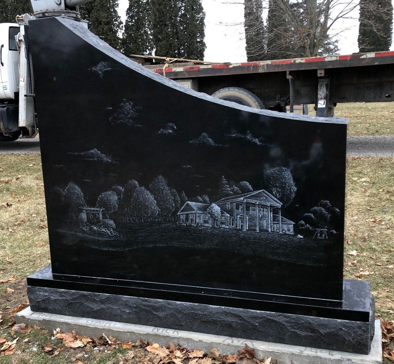 Custom headstone