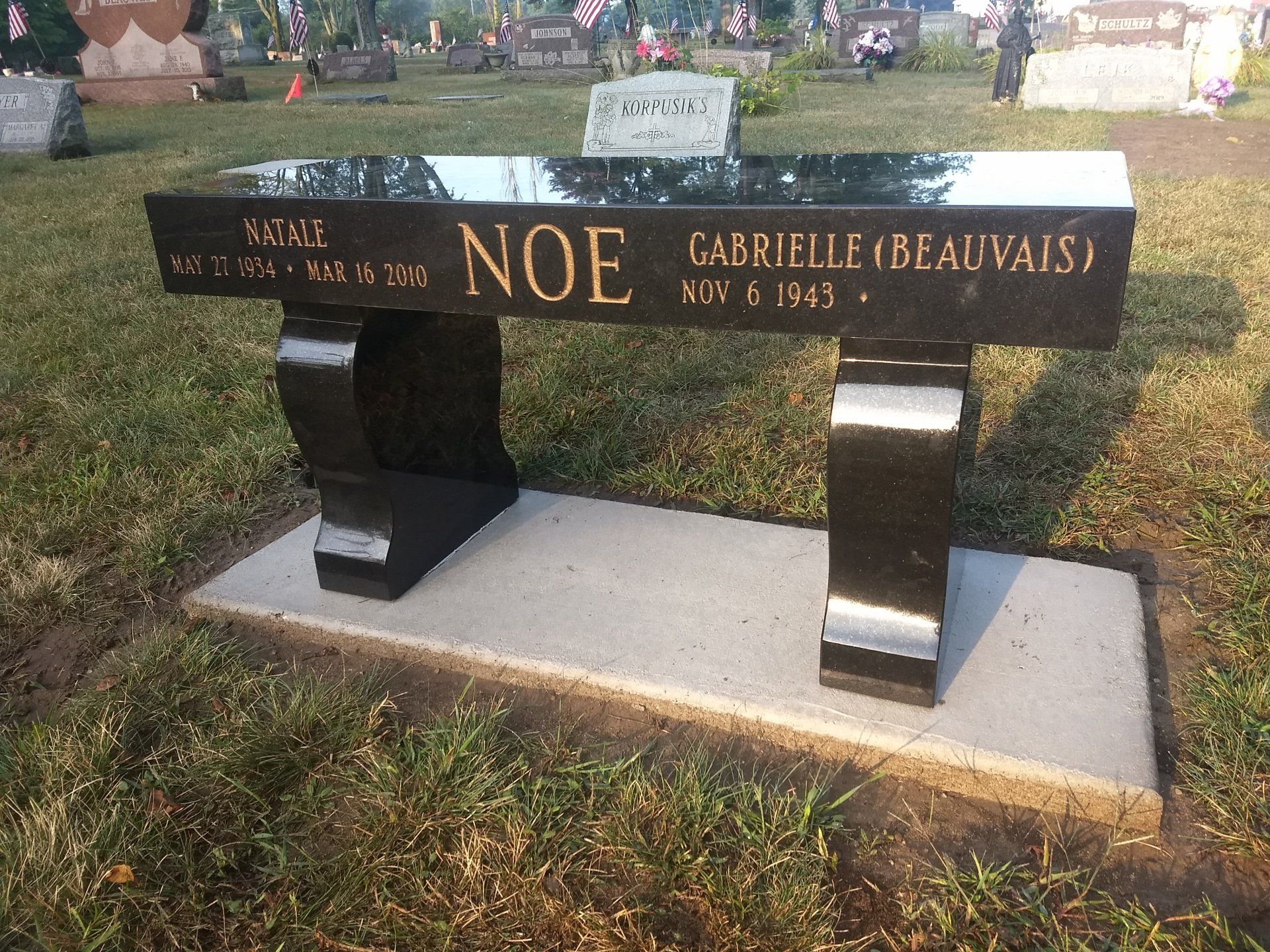 Custom headstone