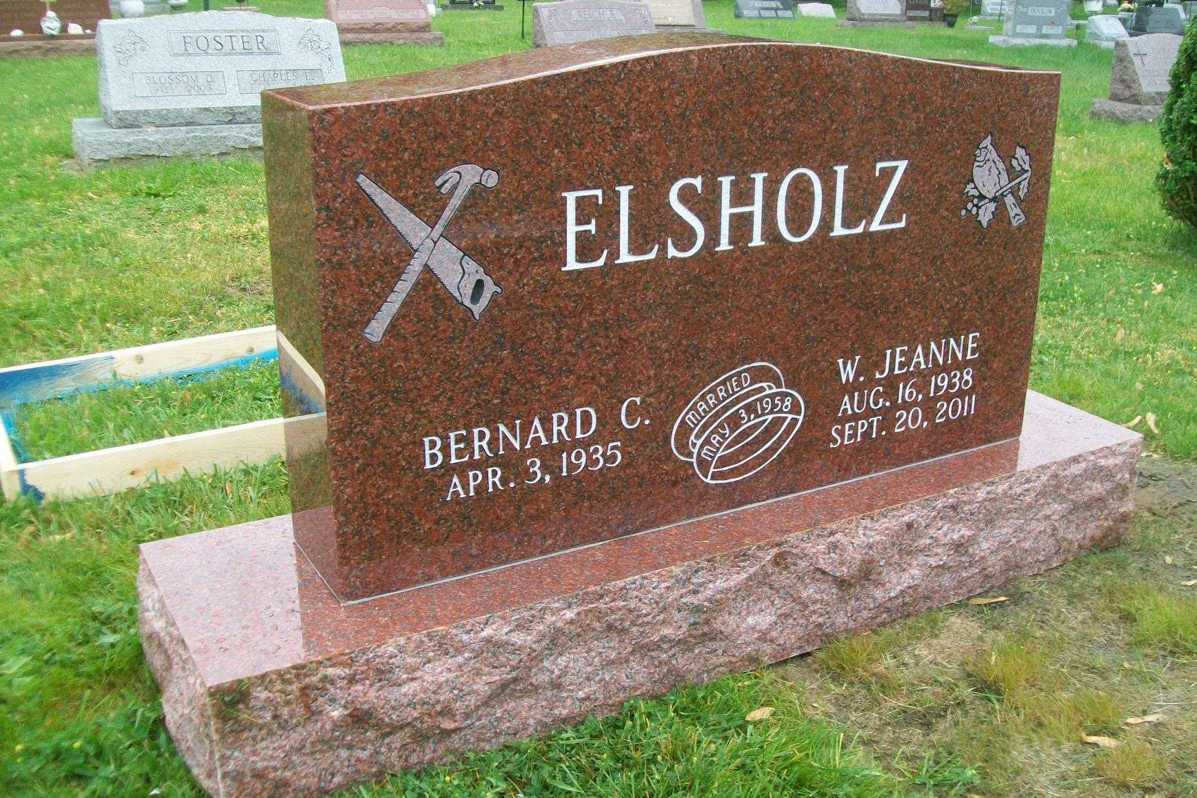 Custom headstone