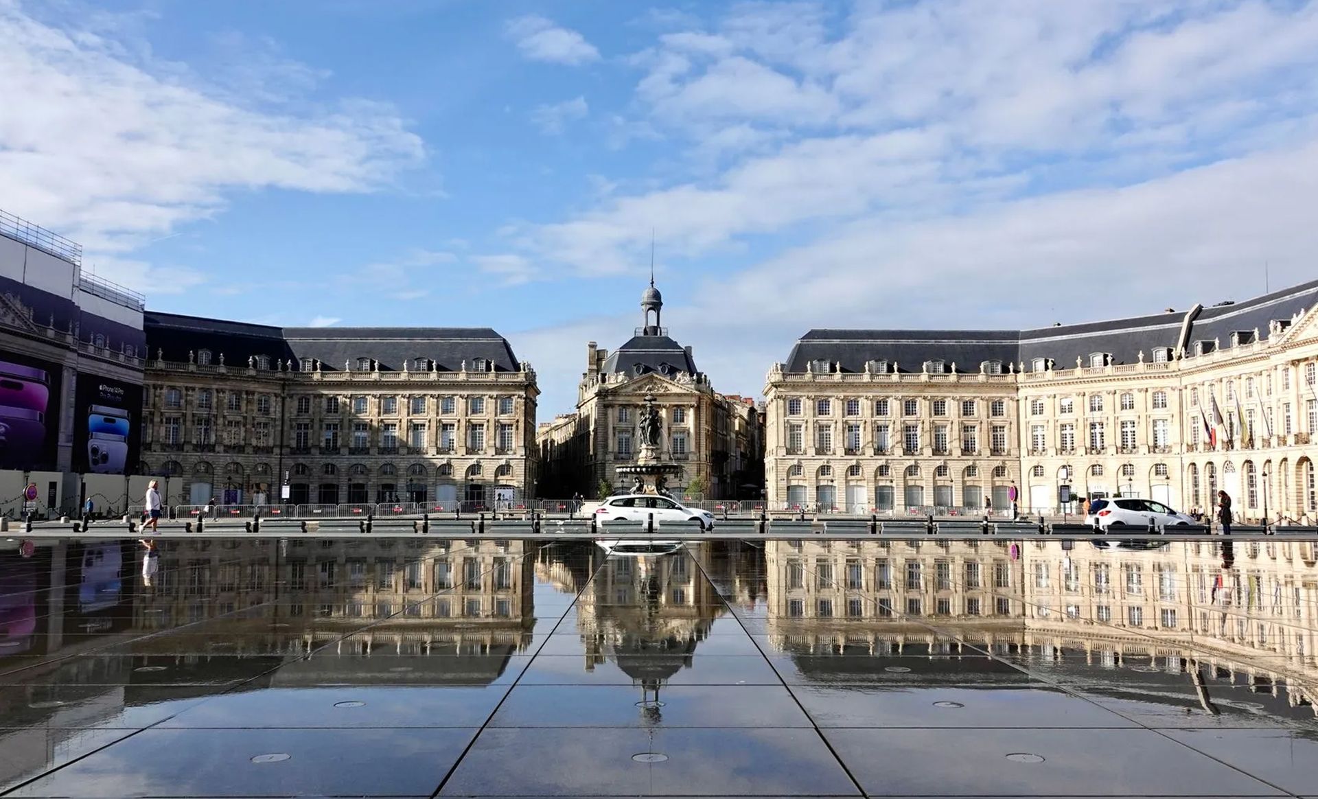 a big old building near lake