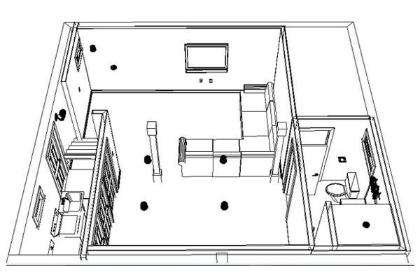 a CAD drawing of basement