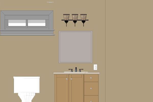 a CAD drawing of bathroom