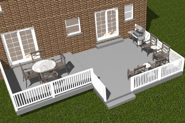CAD drawing of deck