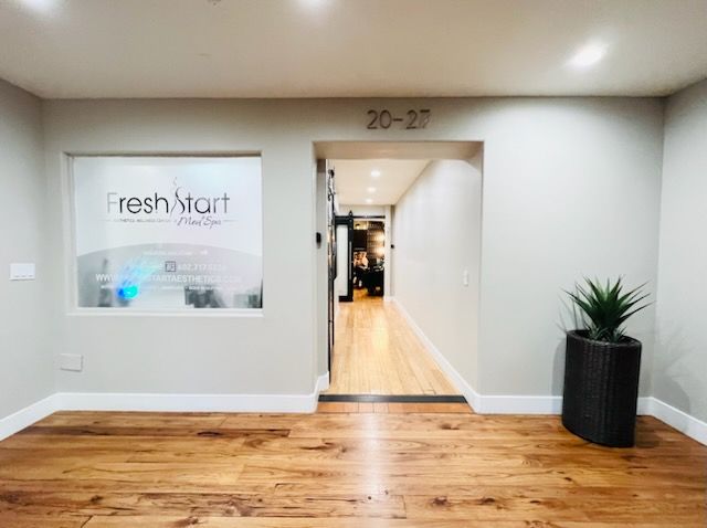 Entrance to a business with a 