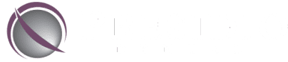 A white background with a purple circle and a purple line.