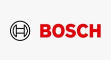 Bosch logo with black circular emblem and red wordmark on white background