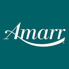 The amarr logo is white on a blue background.
