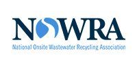 NOWRA logo with blue and black text and a blue wave icon; National Onsite Wastewater Recycling Association