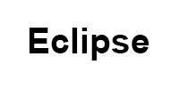 Black text reading “Eclipse” on a white background