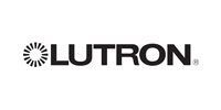 Lutron logo in black on a white background