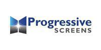 Progressive Screens logo with blue and gray text and stylized window icon
