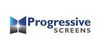 Progressive Screens logo with blue and gray text and stylized window icon
