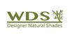 WDS Designer Natural Shades logo with green text and a leafy plant graphic
