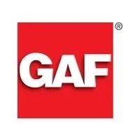 GAF logo: white letters on a red square with a small registered trademark symbol