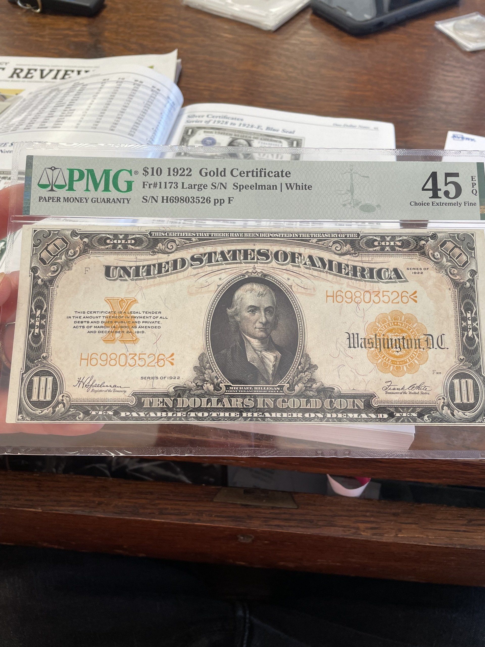 Ten Dollars in Gold Coin