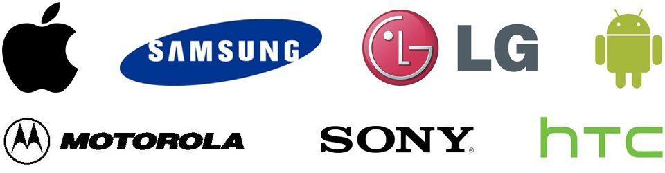 Apple, Samsung, LG, Motorola, Andriod, Sony, HTC