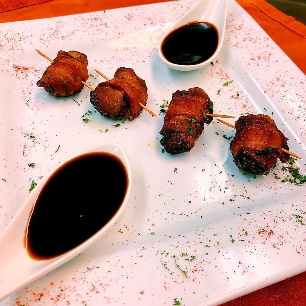 Bacon-wrapped meat