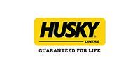 HUSKY logo in black on a yellow background with the tagline “GUARANTEED FOR LIFE”