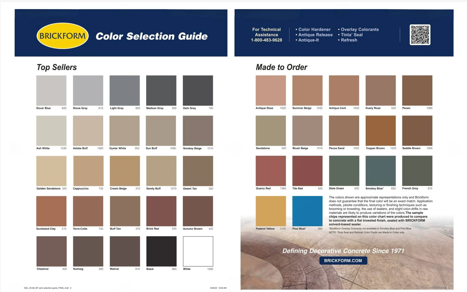 Brickform Color Selection Guide