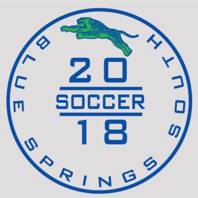 A logo for the blue springs soccer team