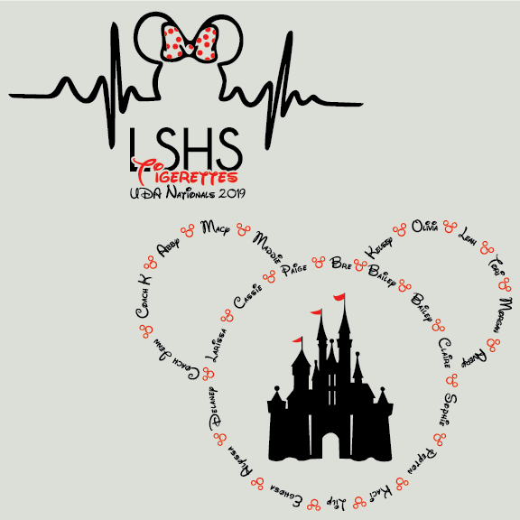A heart with a castle and the words lhs on it