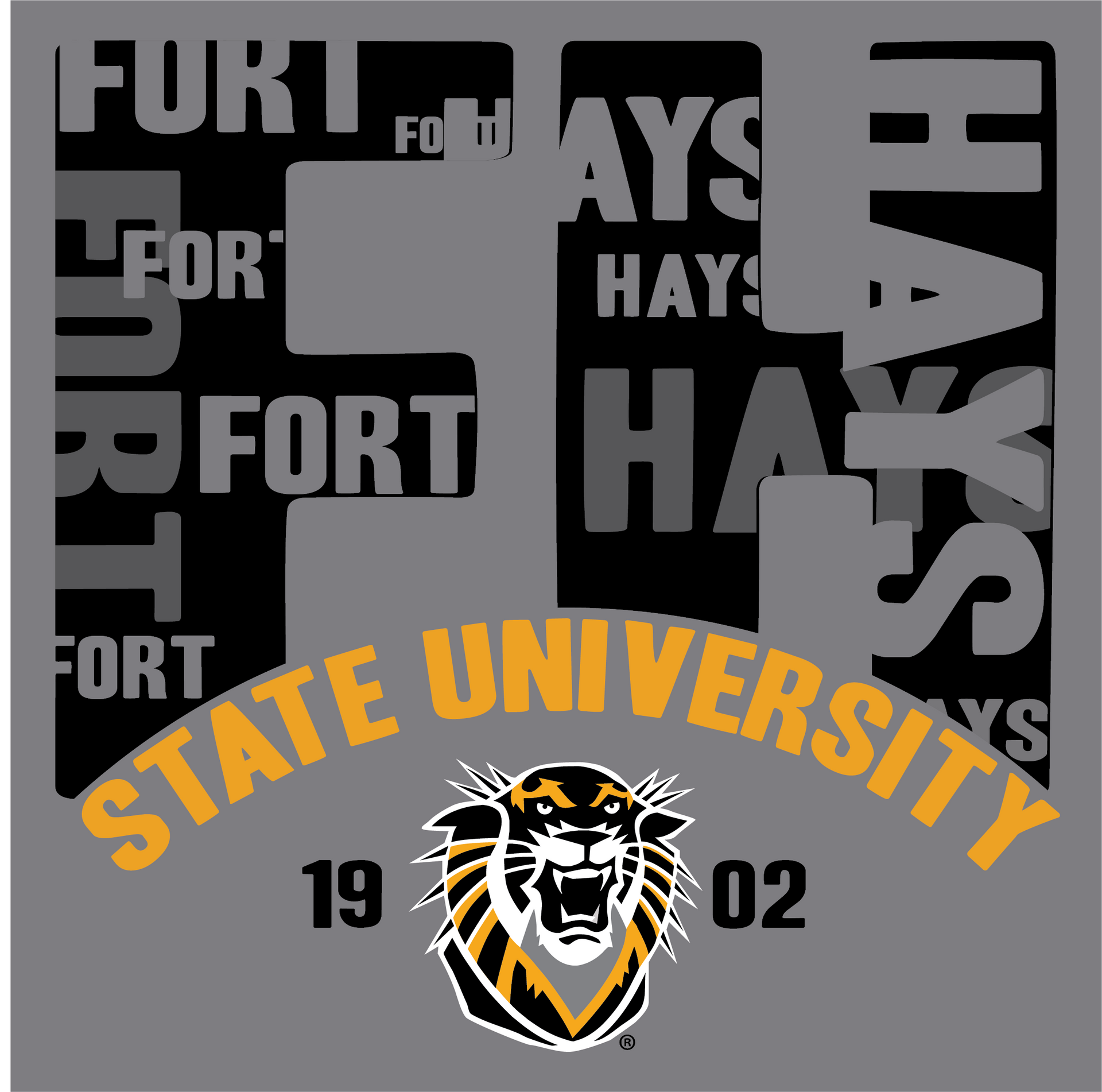 A logo for state university with a tiger on it