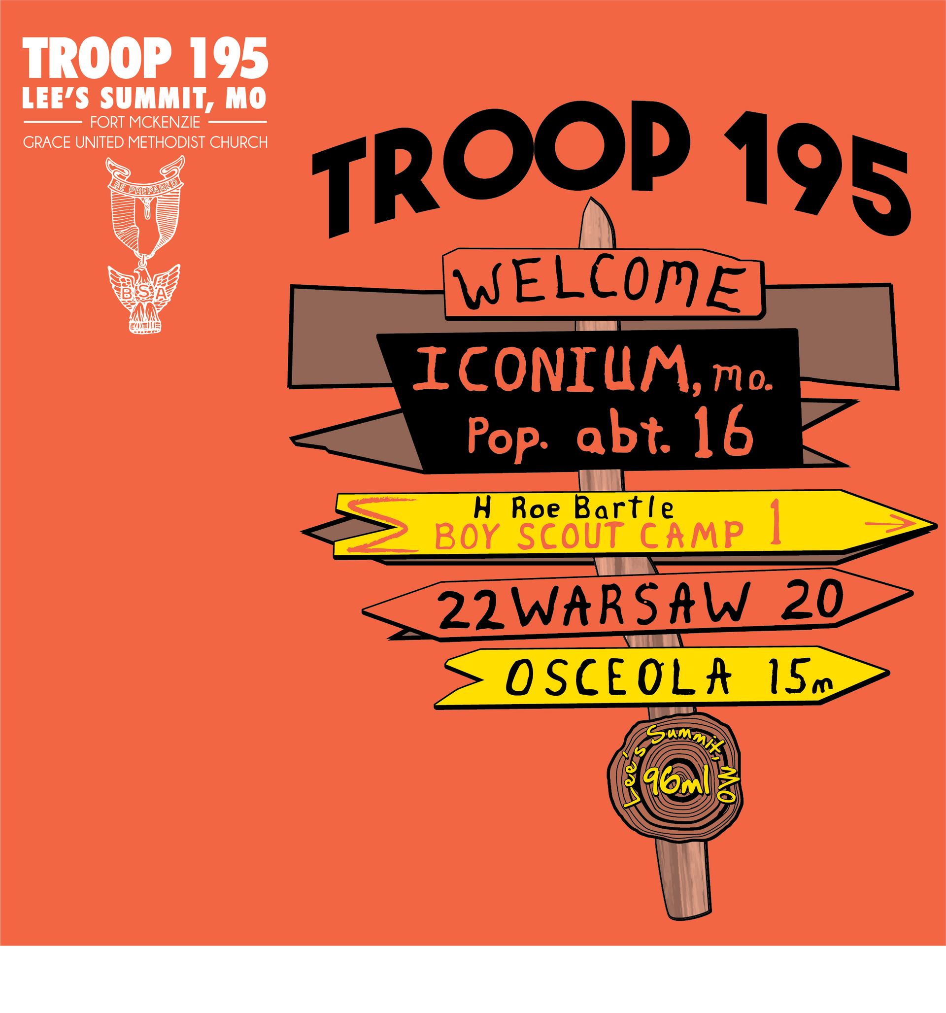 A poster for troop 195 lee 's summit