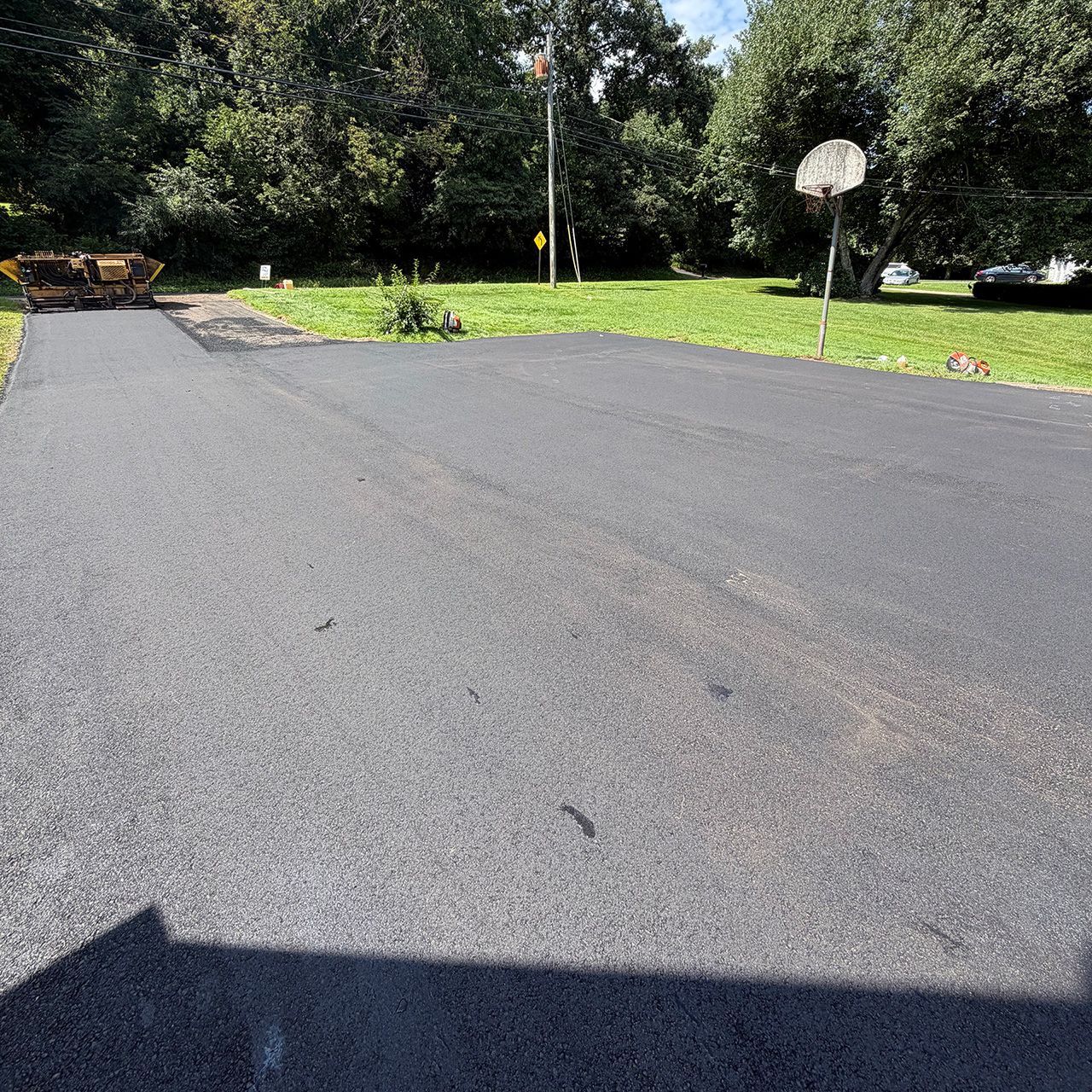 Paved driveway after