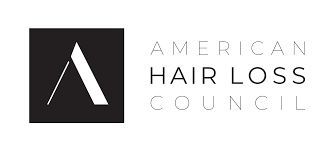 American Hair Loss Council logo: Black square with stylized 