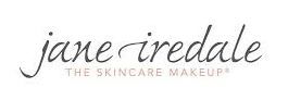 Jane Iredale logo, gray script lettering, 