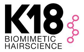 K18 Biomimetic Hairscience logo: black 