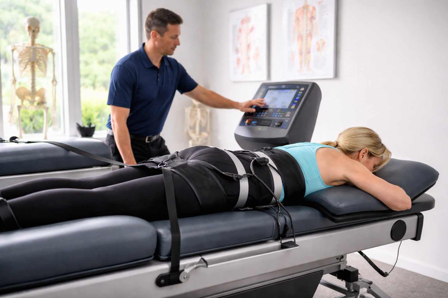 patient on VAX-D machine