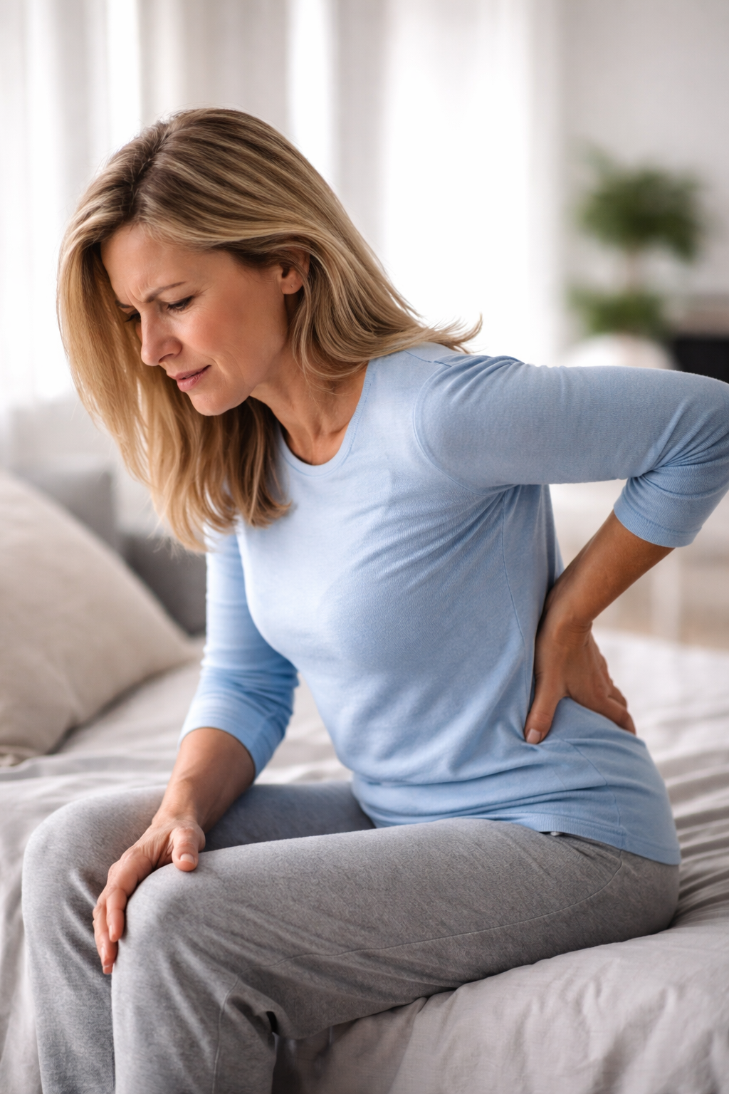 woman with back pain