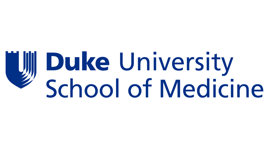 Logo for Duke University School of Medicine. Blue shield emblem on the left, with text on the right.