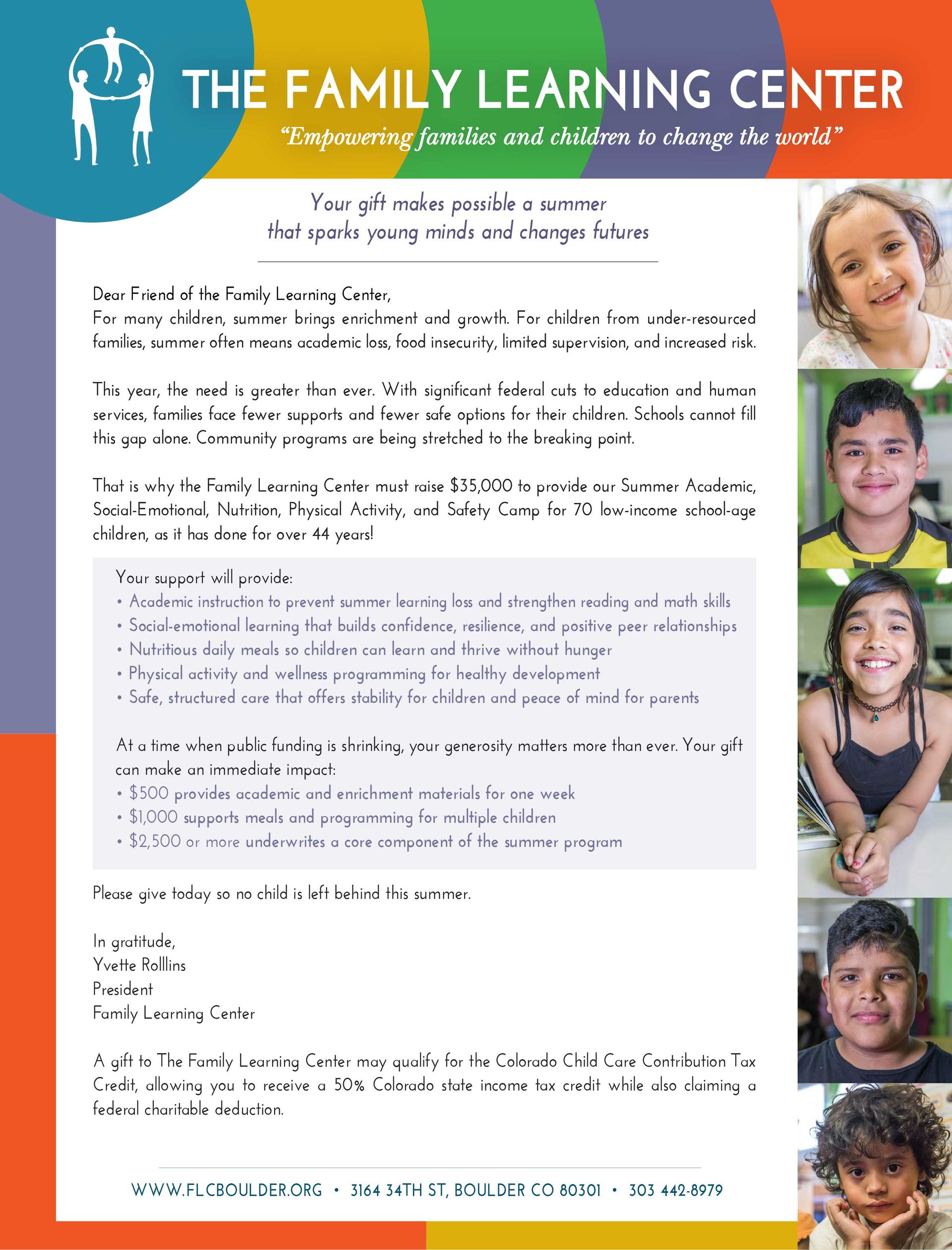 2026 summer fundraising letter