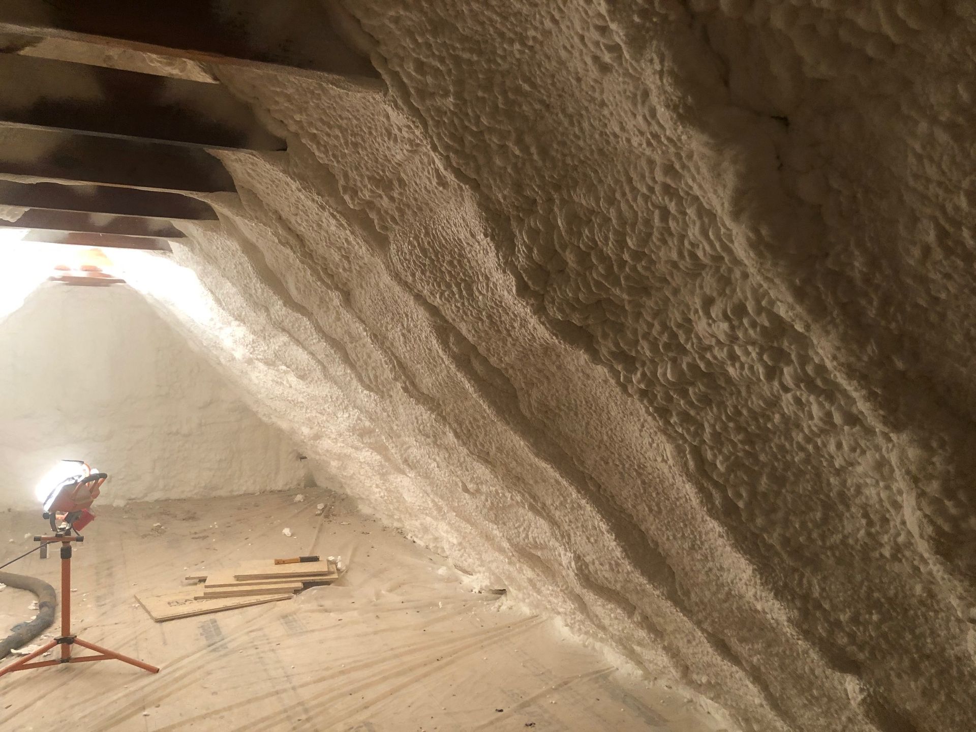 A room with a lot of foam on the walls