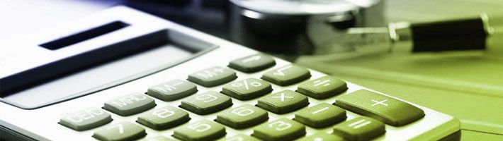 Close up of a calculator